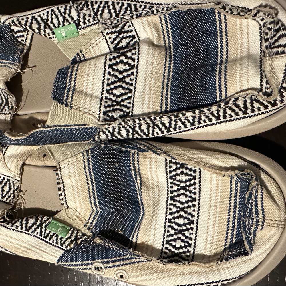 Sank Stylish Blue and Cream slip on Shoes